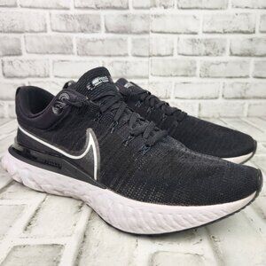 Nike React Infinity Run Flyknit 2 Men's Sz 14 Black White Athletic Trainers Shoe